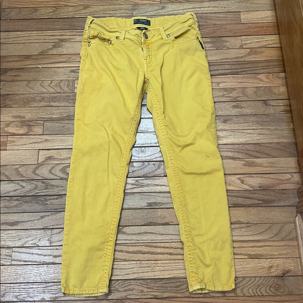 SILVER BRAND Suki skinny jeans in golden yellow